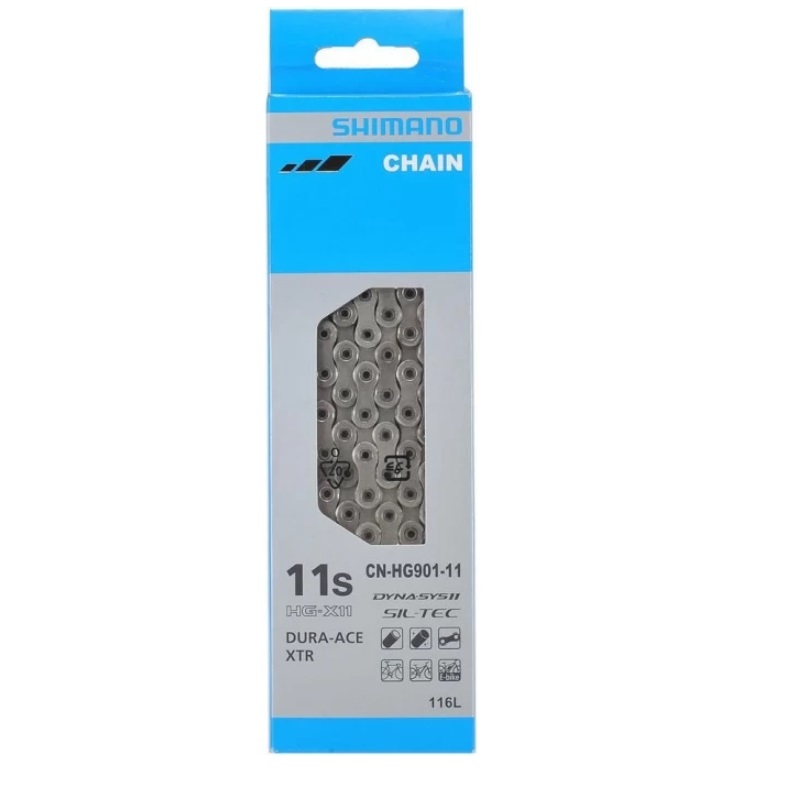 

Цепь SHIMANO XTR HG901 (116 звеньев) 11 ск., Черный, XTR HG901