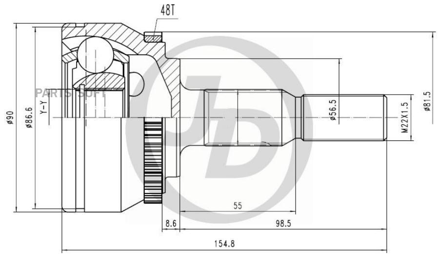 

Шрус Внешний Abs Just Drive арт. JCT0242A