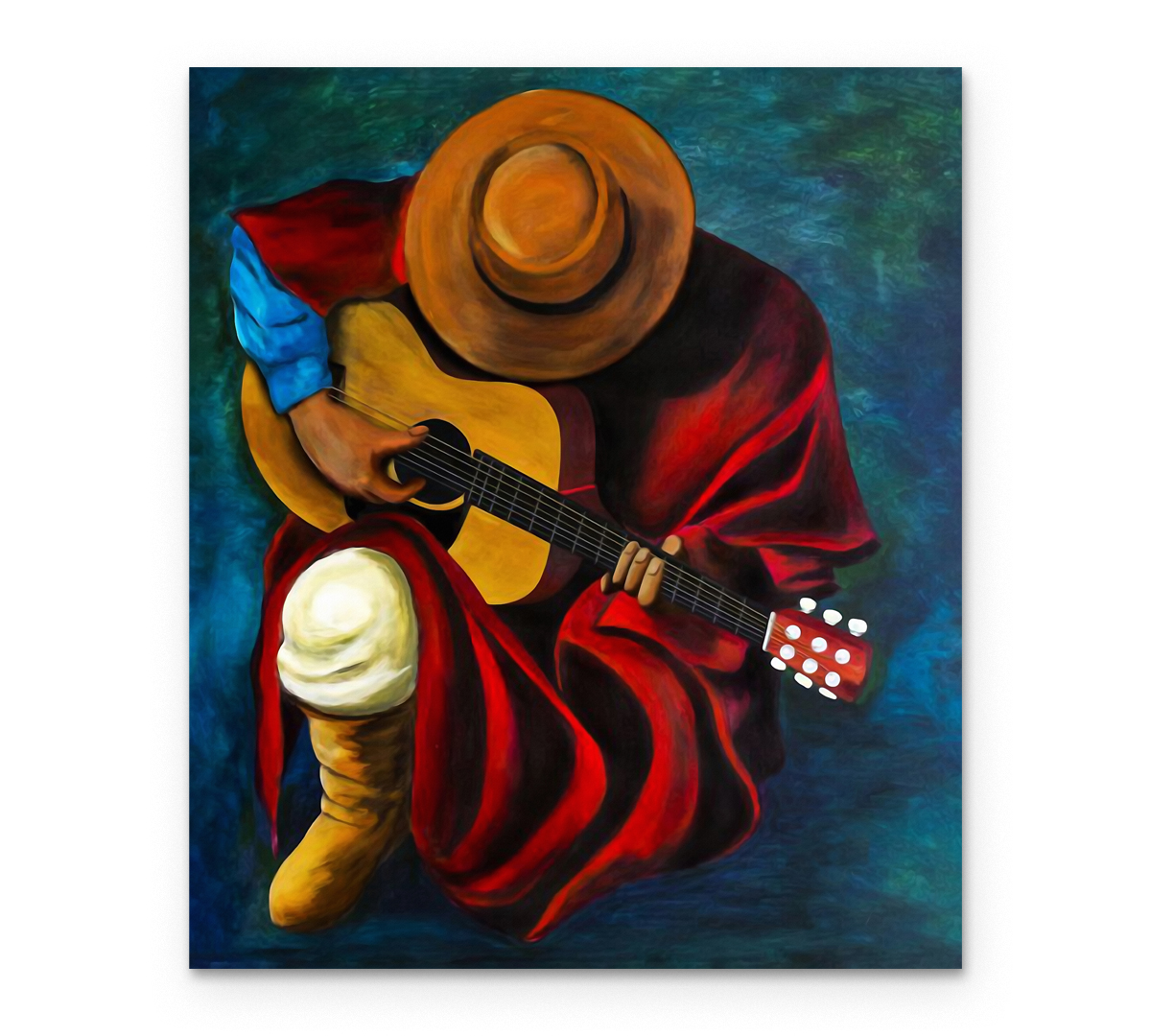 

Картина интерьерная на холсте Poly Print Art Гитарист 50х40 см.