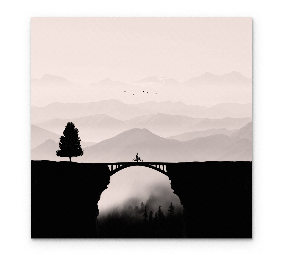 

Картина интерьерная на холсте Poly Print Art Мост 50х50 см.