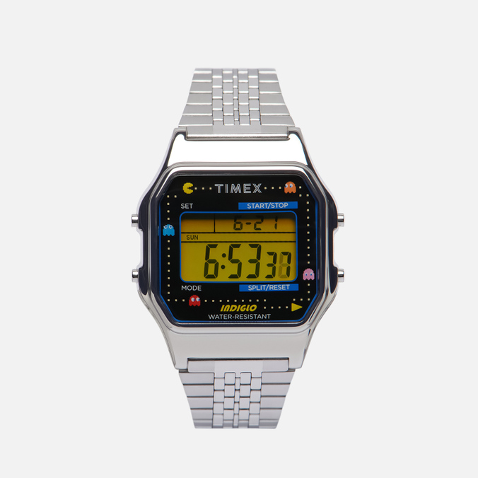 фото Наручные часы мужские timex x pac-man t80 tw2u31900_серебряный