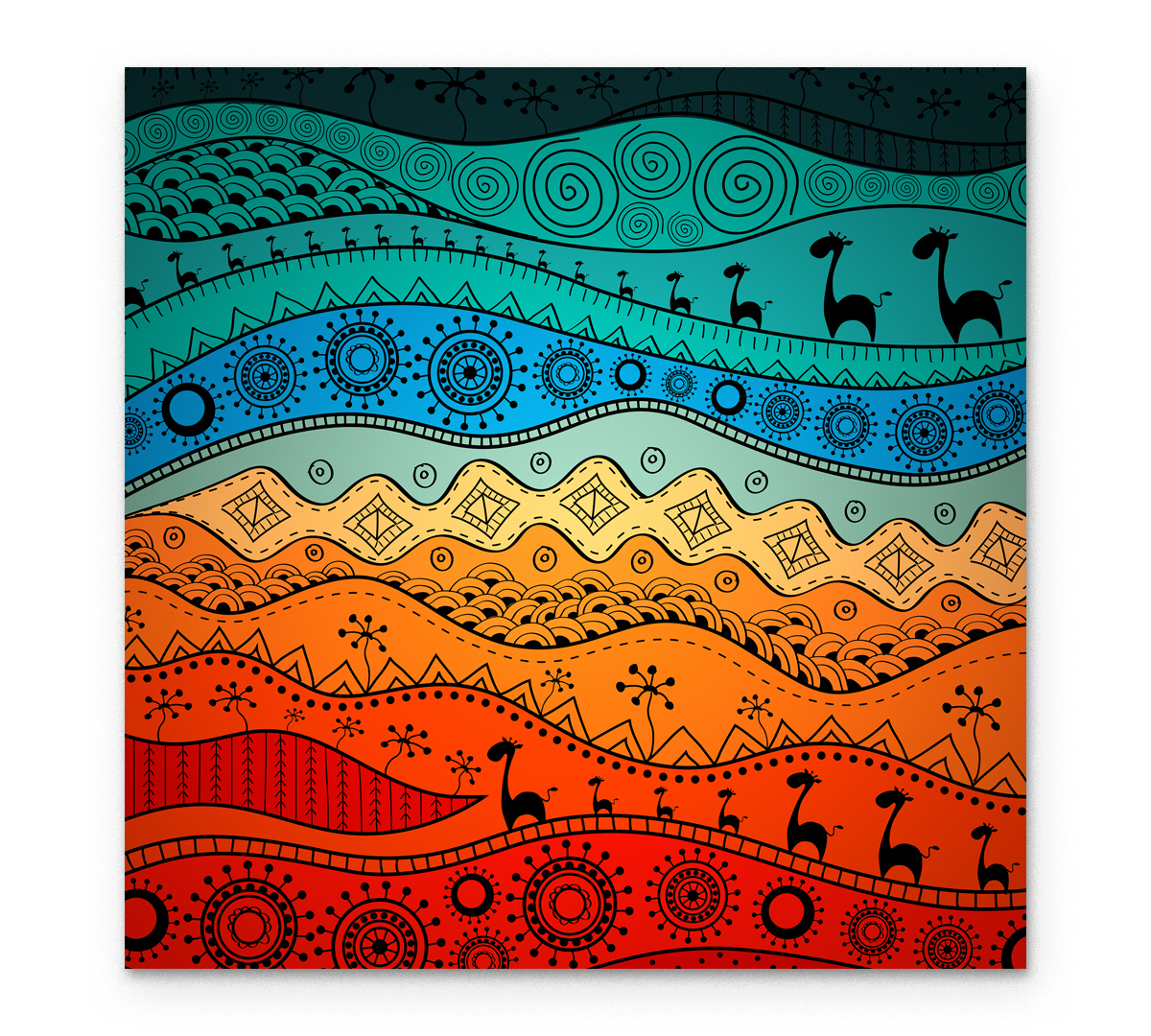 

Картина интерьерная на холсте Poly Print Art Саванна 60х60 см.