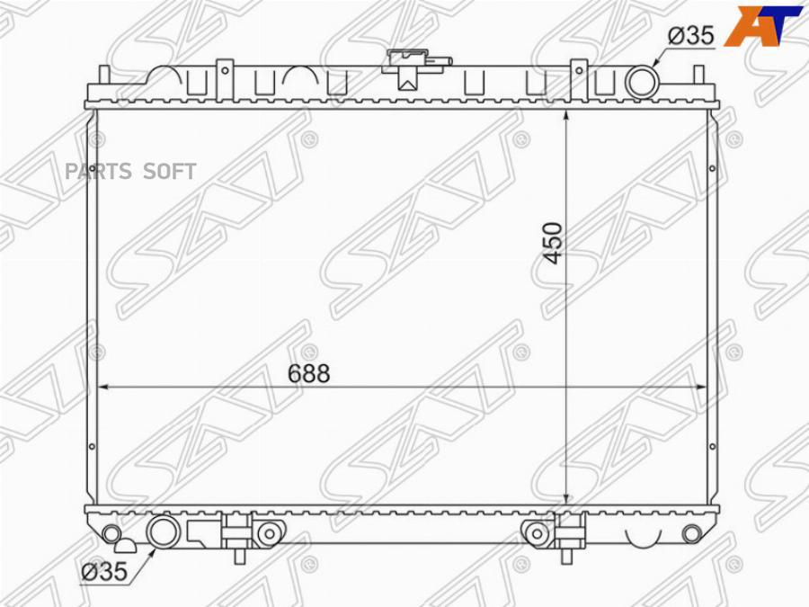

SAT Радиатор NISSAN RNESSA(KA24DE)/PRESAGE/BASSARA/SERENA/LIBERTY/PREIRIE SR20/YD25 98-02