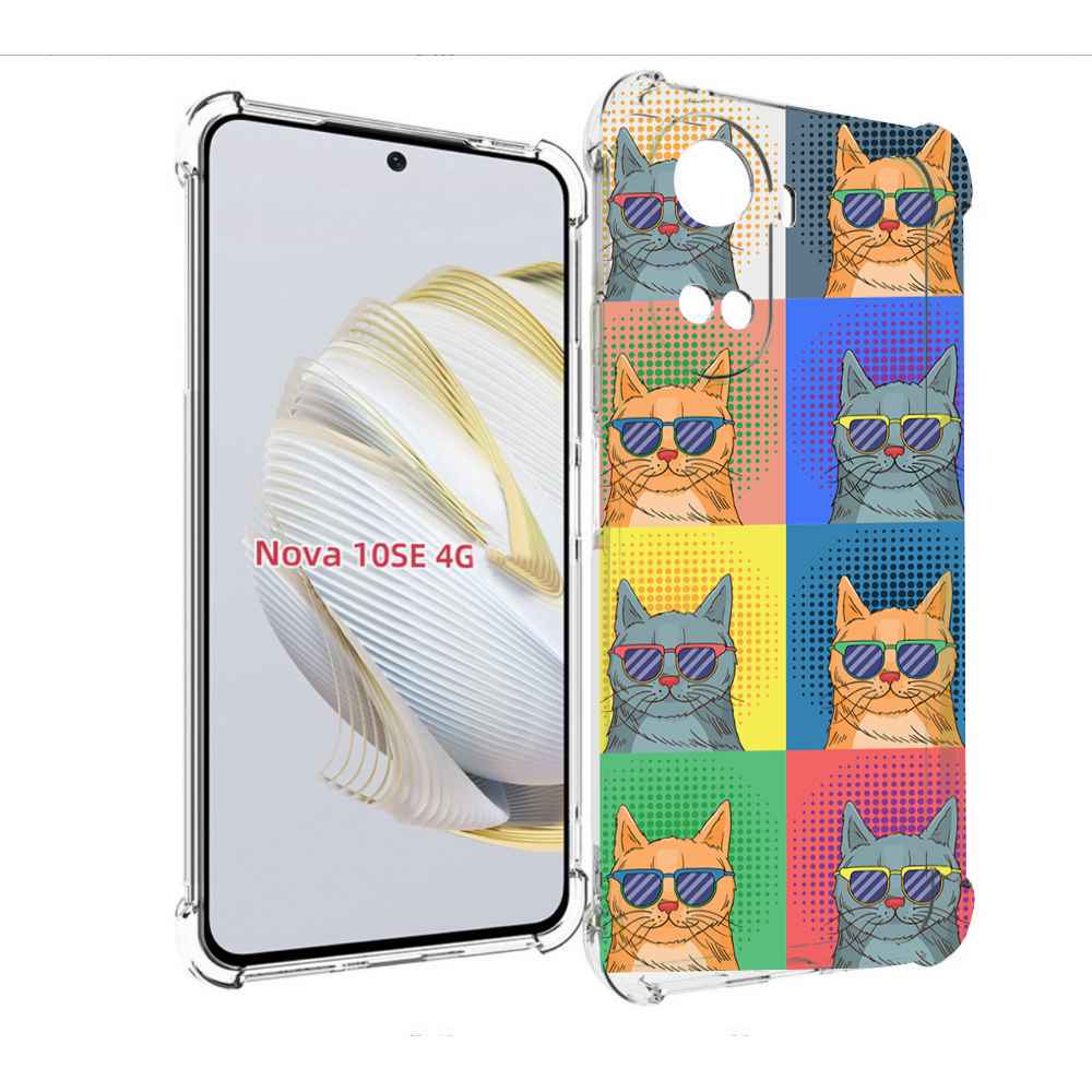 

Чехол MyPads разноцветные-коты для Huawei Nova 10 SE, Прозрачный, Tocco