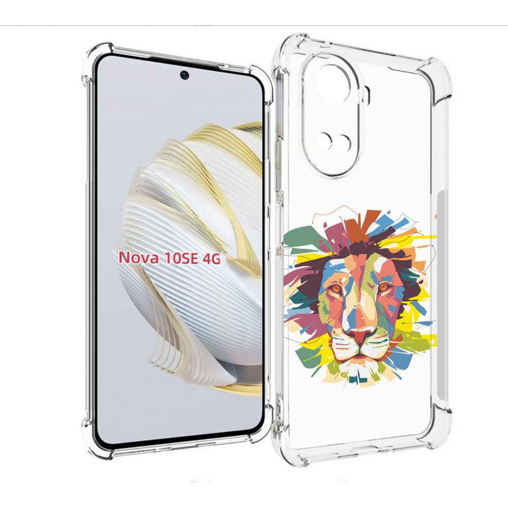 

Чехол MyPads разноцветный-лев детский для Huawei Nova 10 SE, Прозрачный, Tocco