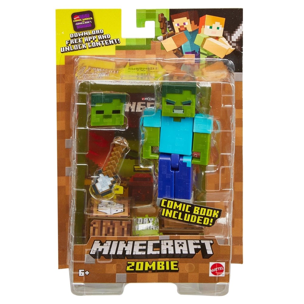 

Mattel Игрушка Зомби Майнкрафт (Minecraft Comic Mode Zombie Action Figure)