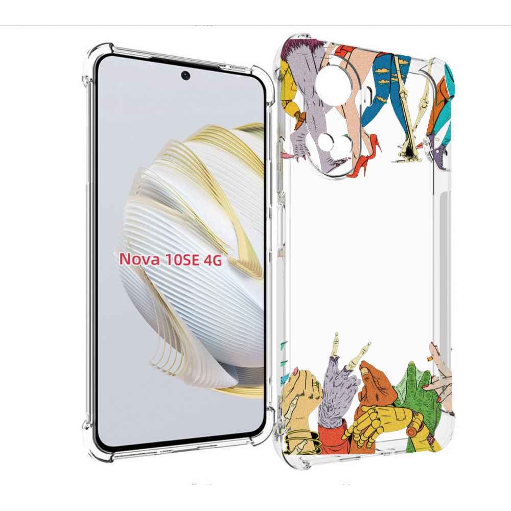 

Чехол MyPads разные персонажи пальчики для Huawei Nova 10 SE, Прозрачный, Tocco