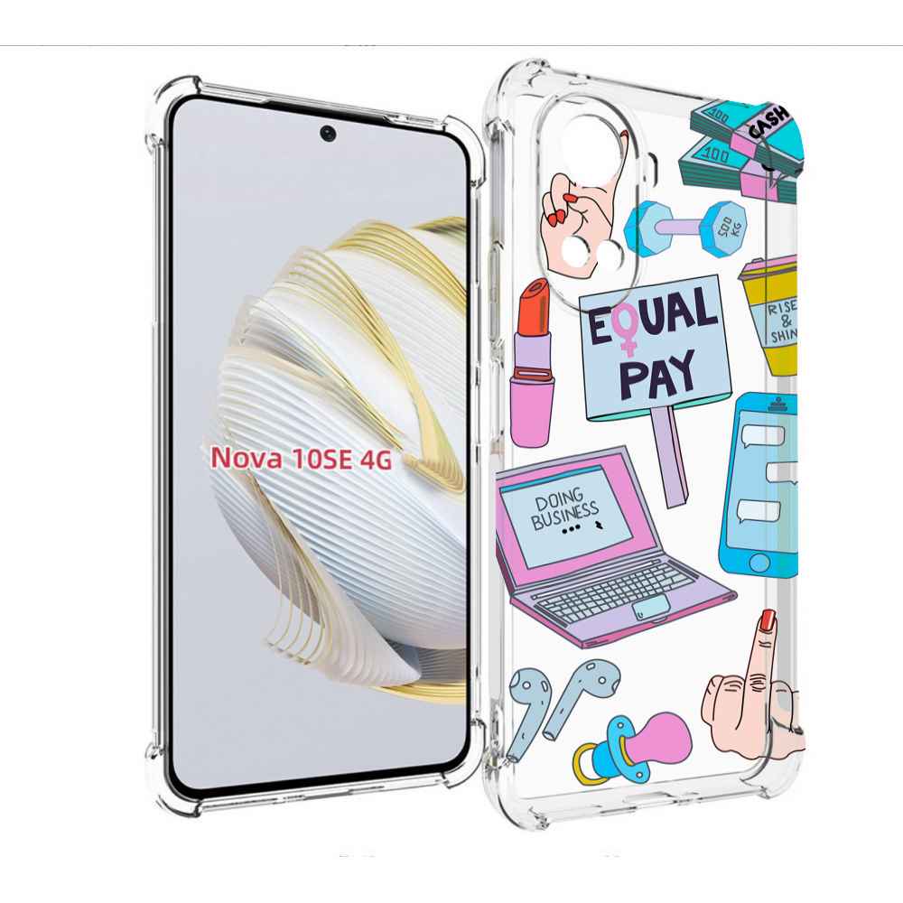 

Чехол MyPads разные-штучки для Huawei Nova 10 SE, Прозрачный, Tocco