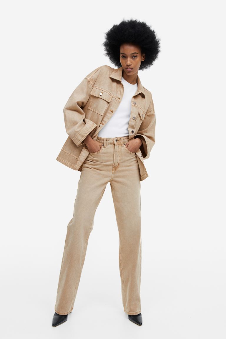 

Джинсы женские H&M 1066976023 бежевые 38 EU (доставка из-за рубежа), Бежевый, 1066976023