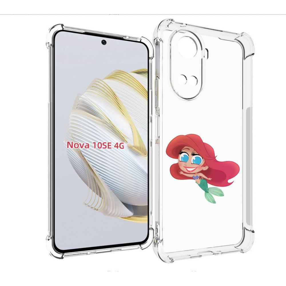 

Чехол MyPads русалка-мулатка для Huawei Nova 10 SE, Прозрачный, Tocco