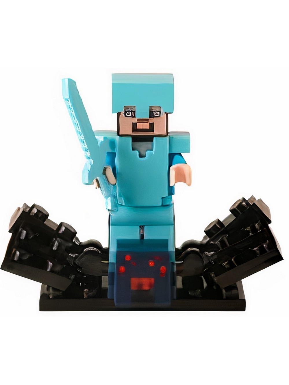 

Фигурка совместима с лего Стив и Паук из игры Майнкрафт (Minecraft)