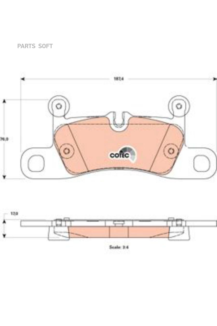 

Колодки Тормозные Vw Touareg 3.0-4.2 10-/Porsche Cayenne 3.0-4.8 10- Задние