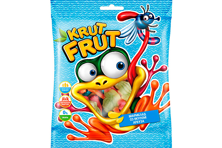 KrutFrut, мармелад жевательный Лягушки, 100 г