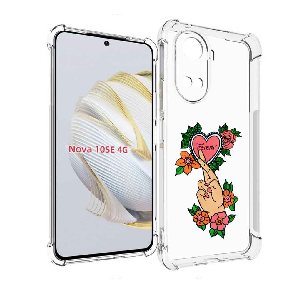 

Чехол MyPads ручки-навсегда женский для Huawei Nova 10 SE, Прозрачный, Tocco