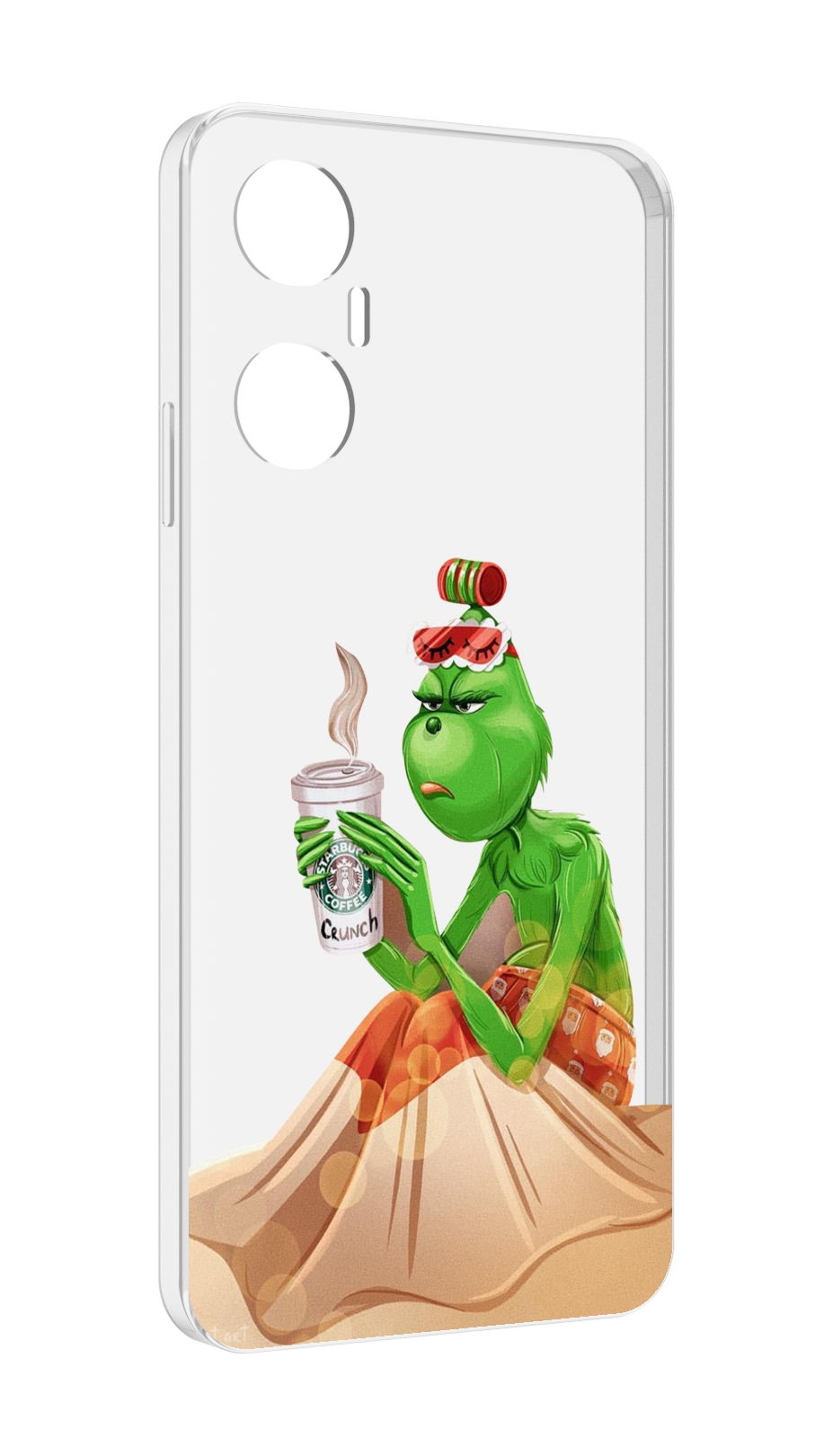 

Чехол MyPads Гринч-в-платье для Infinix Hot 20 5G, Прозрачный, Tocco