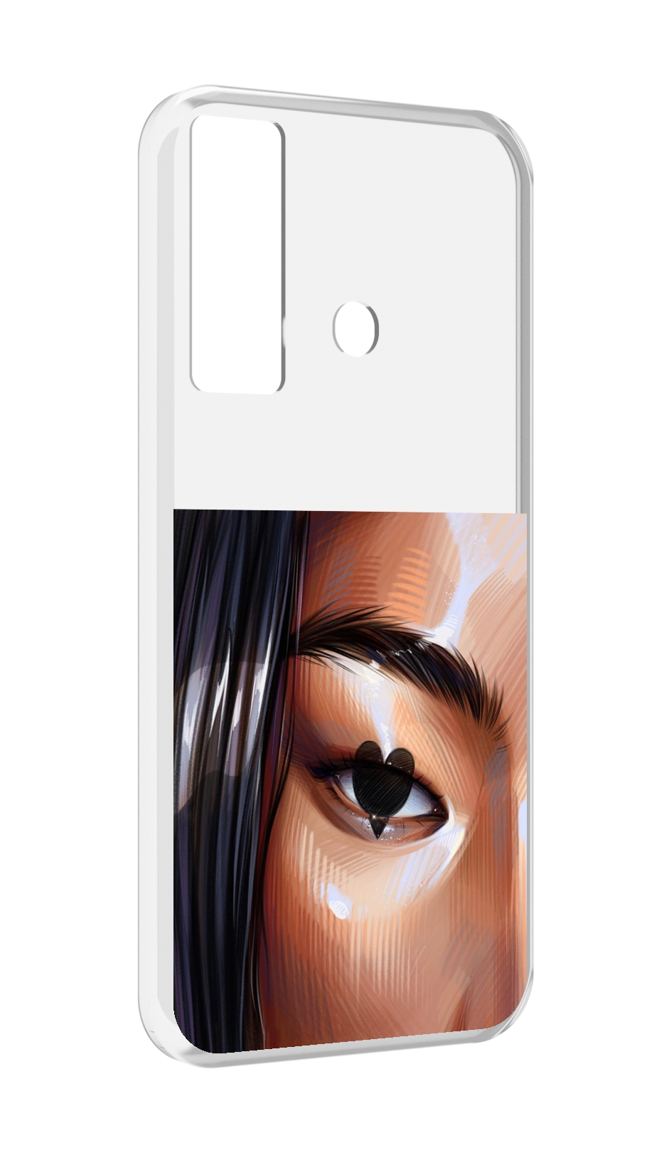 

Чехол MyPads зрачок-сердце женский для Tecno Camon 17, Прозрачный, Tocco