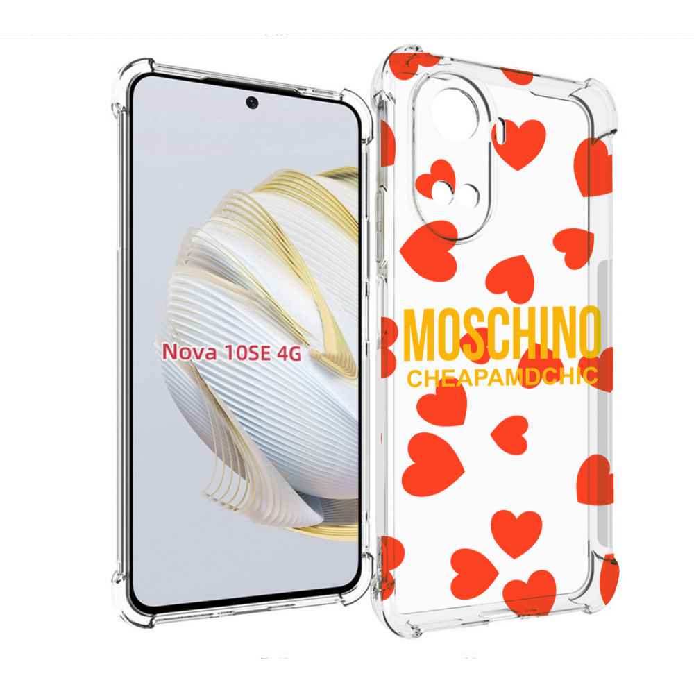 

Чехол MyPads сердца-москино для Huawei Nova 10 SE, Прозрачный, Tocco
