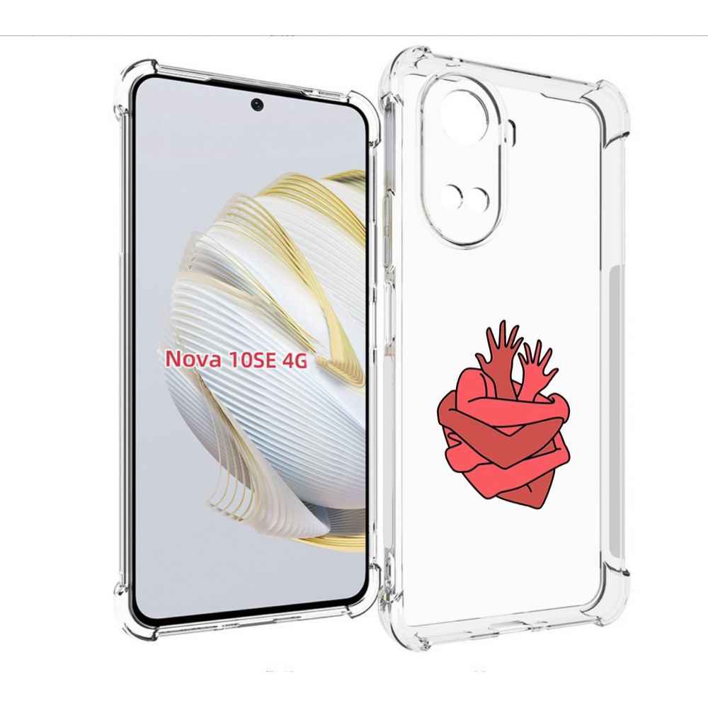 

Чехол MyPads сердце из ручек для Huawei Nova 10 SE, Прозрачный, Tocco