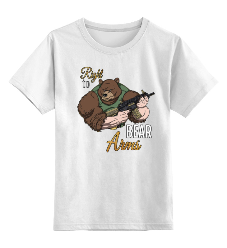 

Футболка детская Printio Bear arms цв. белый р. 140, Bear arms