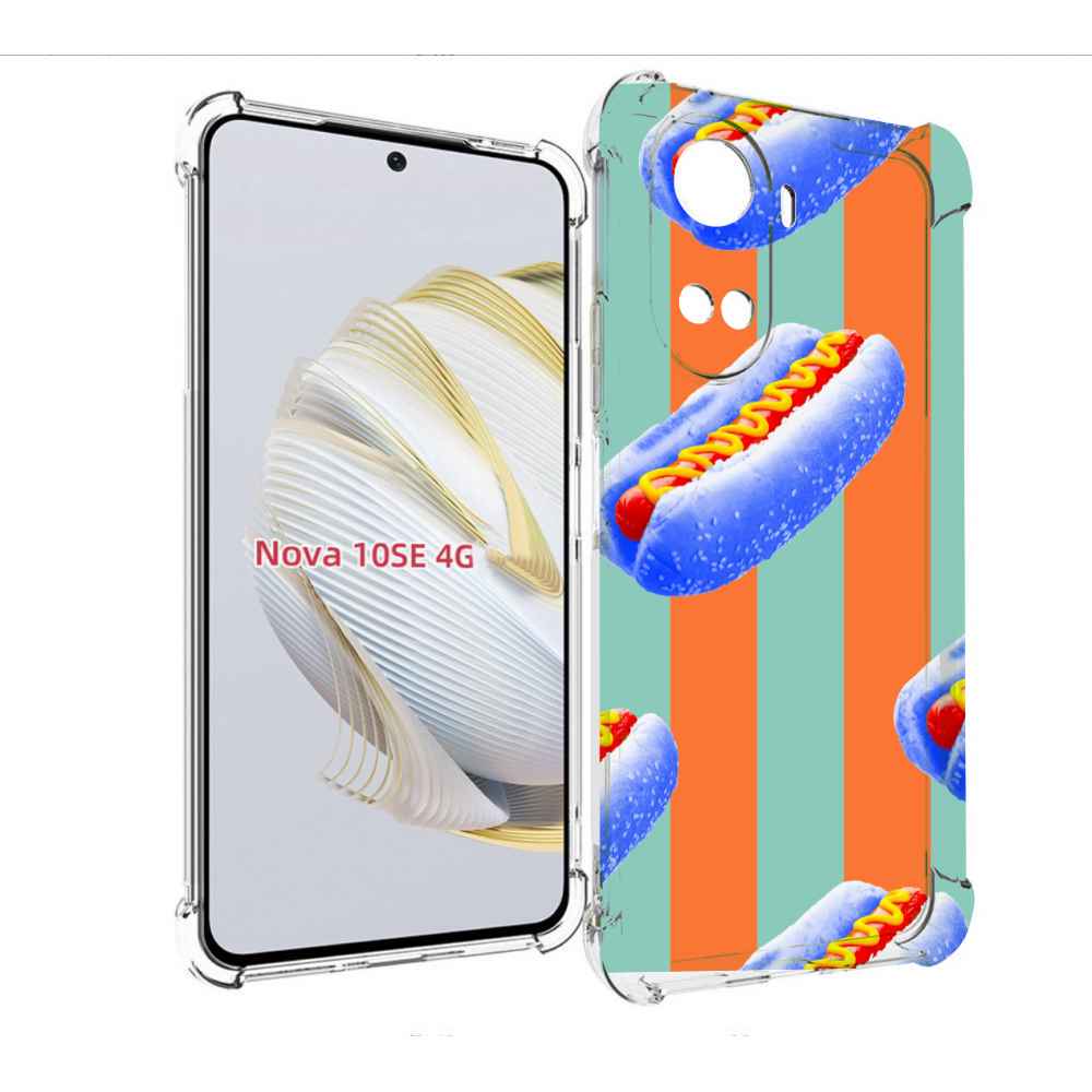 

Чехол MyPads синие хотдоги для Huawei Nova 10 SE, Прозрачный, Tocco