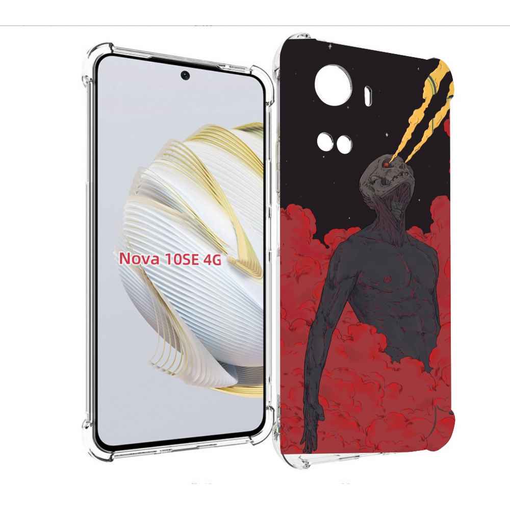

Чехол MyPads скелет в красном дыму для Huawei Nova 10 SE, Прозрачный, Tocco