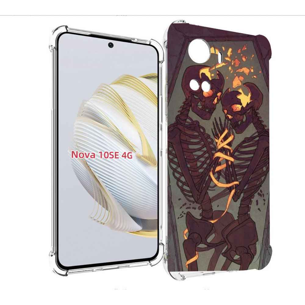 

Чехол MyPads скелеты в гробу для Huawei Nova 10 SE, Прозрачный, Tocco