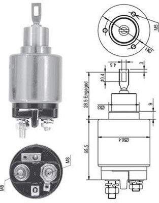 фото Реле втягивающее стартера magneti marelli 940113050126