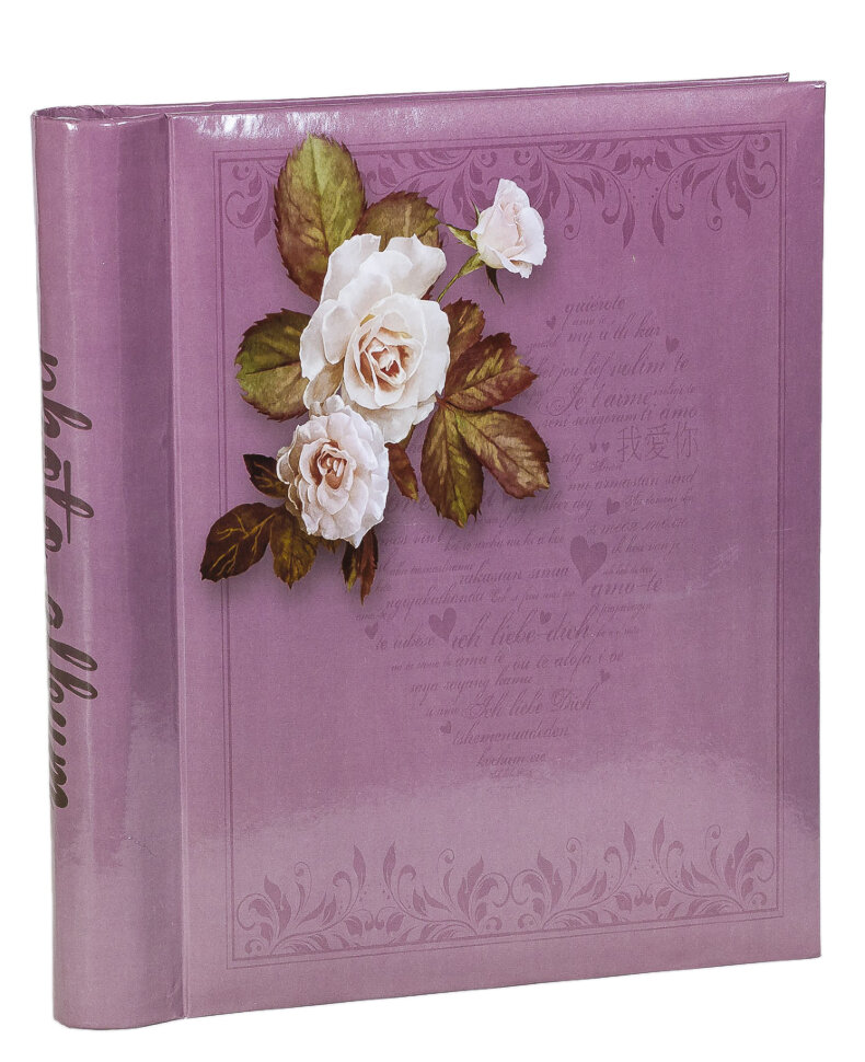 Фотоальбом «Розы, сиреневый» на 60 магнитных страниц, 23х28 см