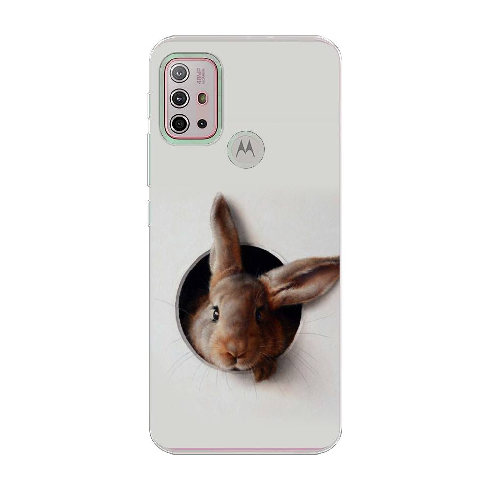 

Чехол на Lenovo K13 Note/Motorola Moto G10/G20/G30 "Любопытный кролик", Серый;коричневый, 242150-1