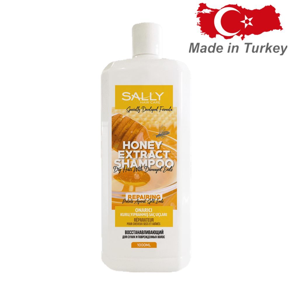 Шампунь Sally для сухих и поврежденных волос Honey Ext, 1л