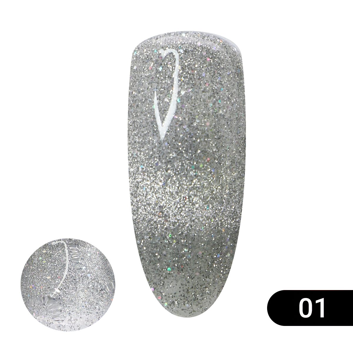 фото Гель лак disco cateye global fashion 8 мл светоотражающий 001