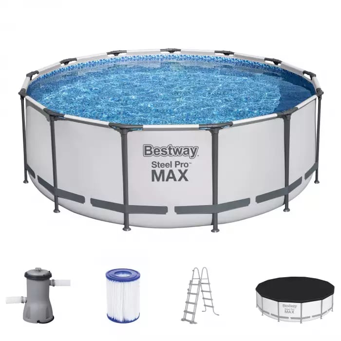Бассейн каркасный BESTWAY Pool Set, фильтр + насос, лест, 396 х 122 см, 12690 л, 5618W BW