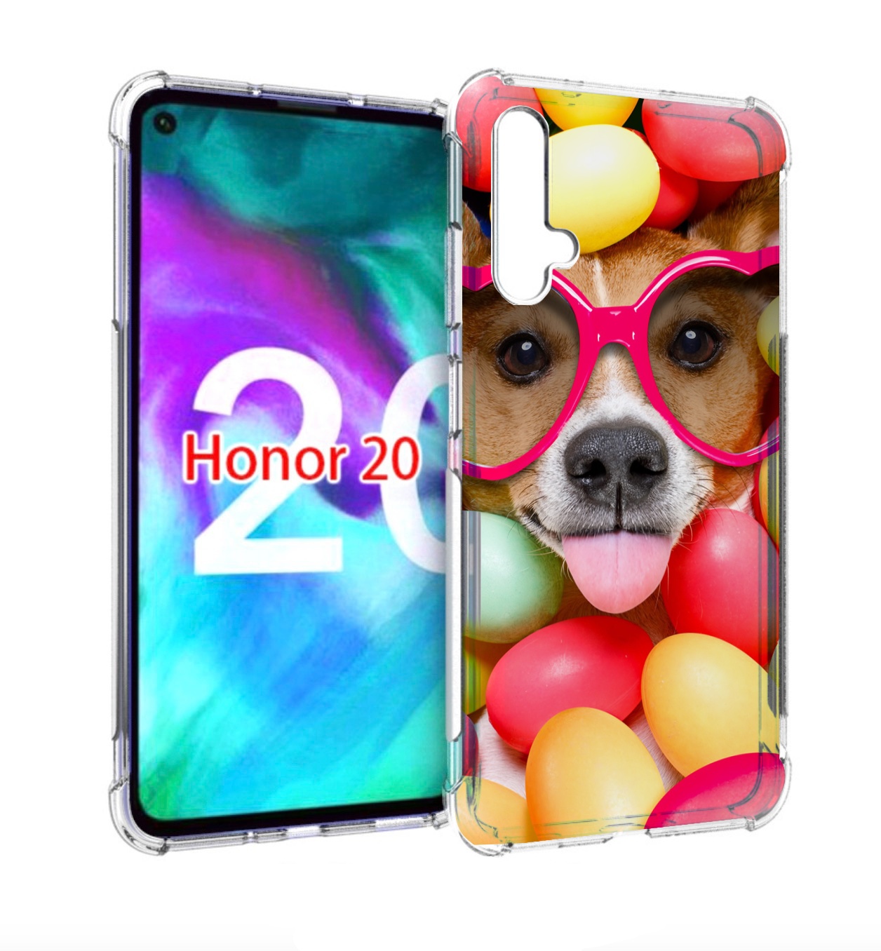 

Чехол бампер MyPads Собака-в-яйцах для Honor 20, Прозрачный, Tocco