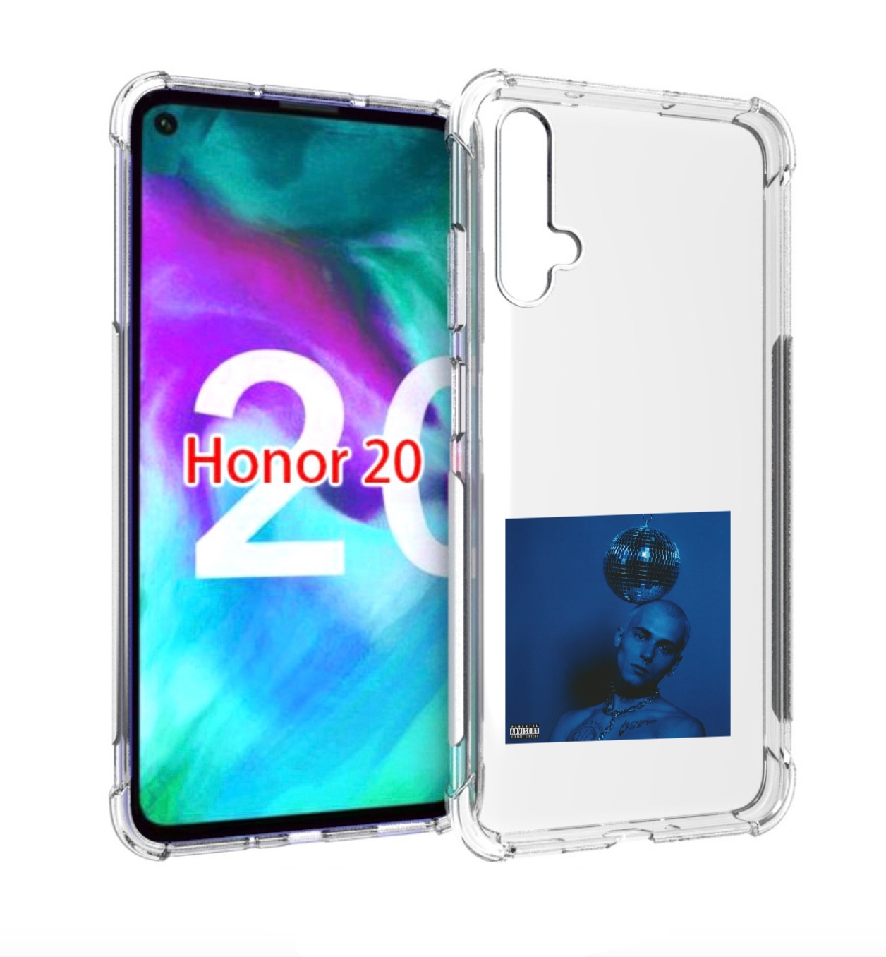 

Чехол бампер MyPads Страха нет OFFMi для Honor 20, Прозрачный, Tocco