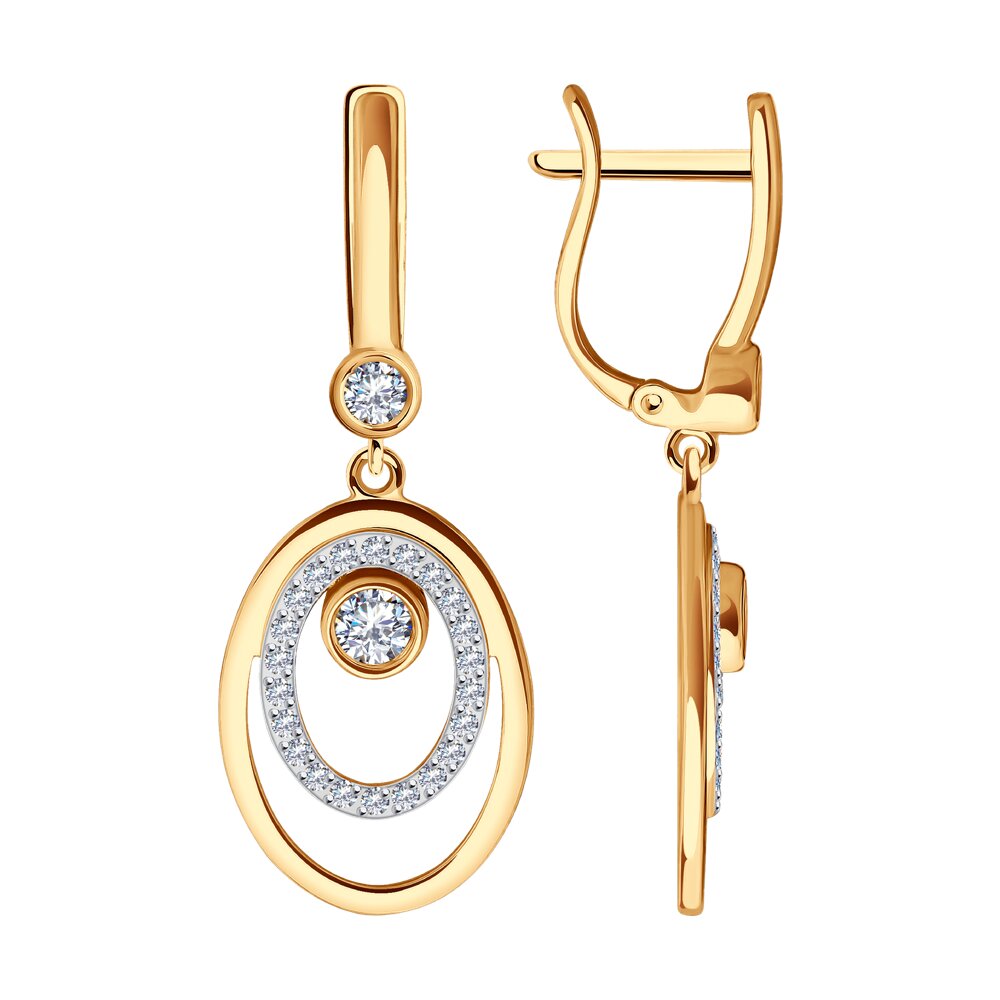 

Серьги из красного золота Diamant 51-121-01913-1, фианит, 51-121-01913-1