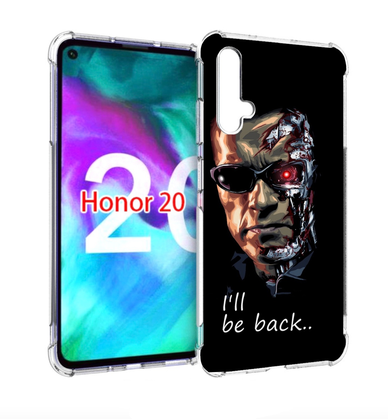 

Чехол бампер MyPads Терминатор для Honor 20, Прозрачный, Tocco