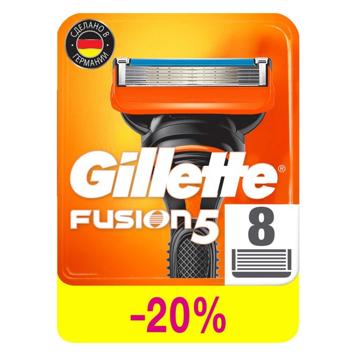 

Сменные кассеты Gillette Fusion, 5 лезвий, 8 шт