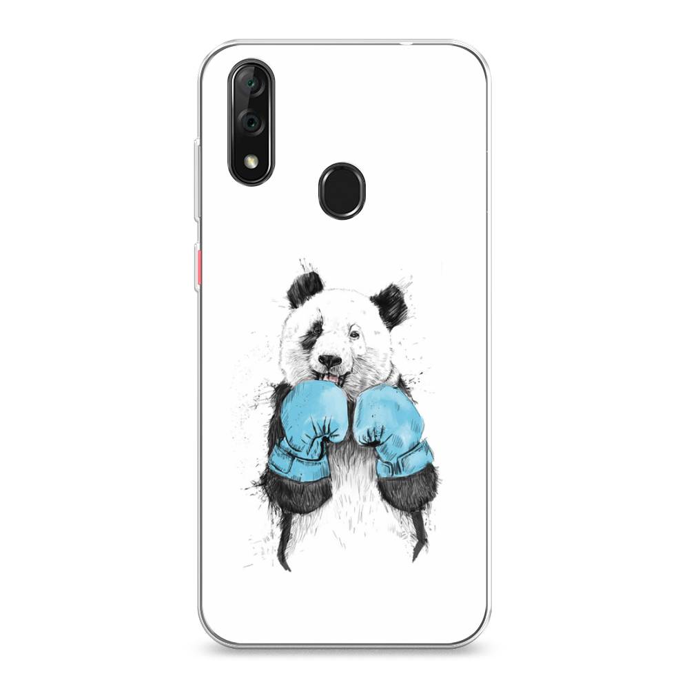 

Чехол на ZTE Blade V10 "Панда боксер", Голубой;белый;серый, 132750-1