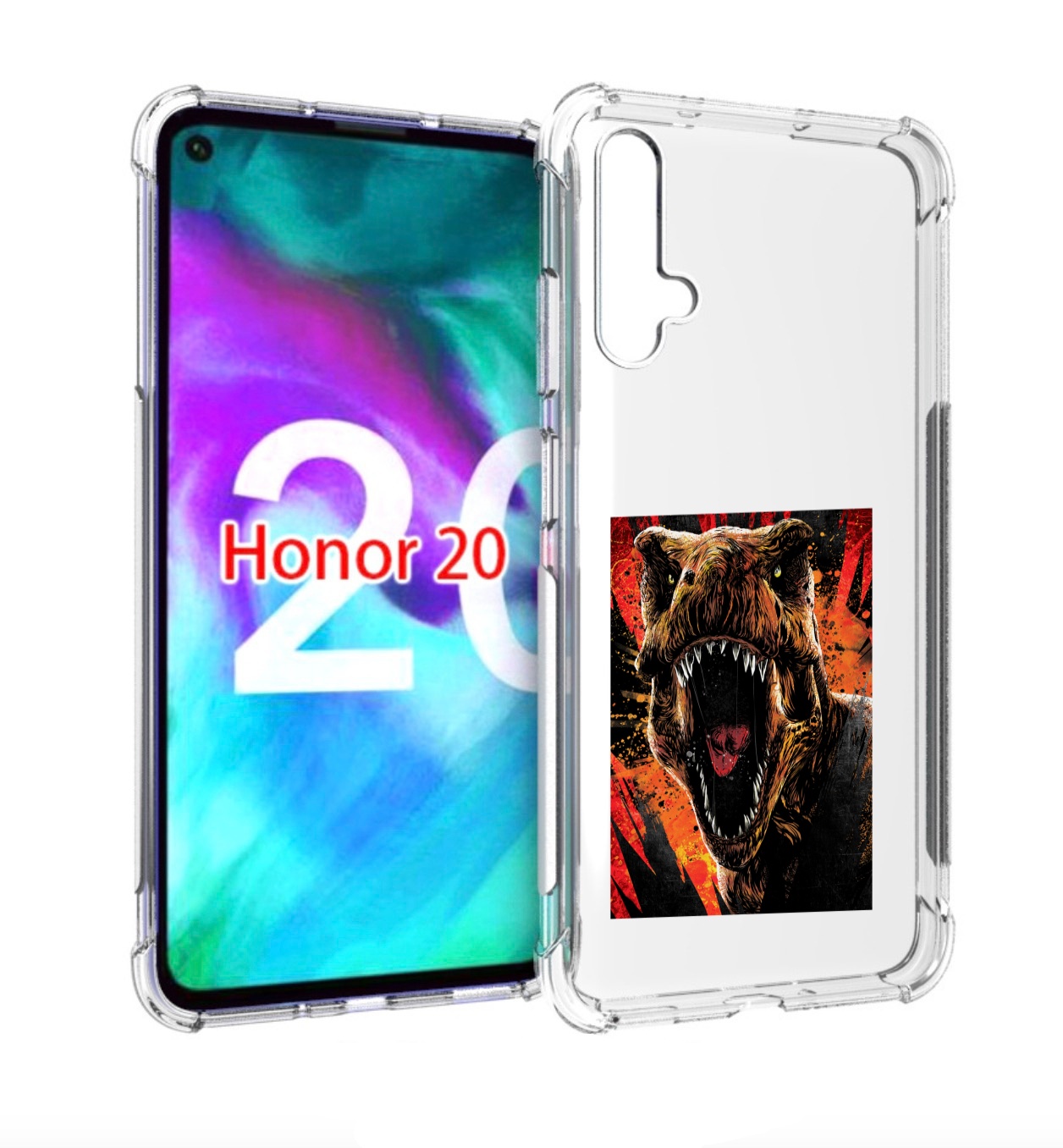 

Чехол бампер MyPads Тиранозавр для Honor 20, Прозрачный, Tocco