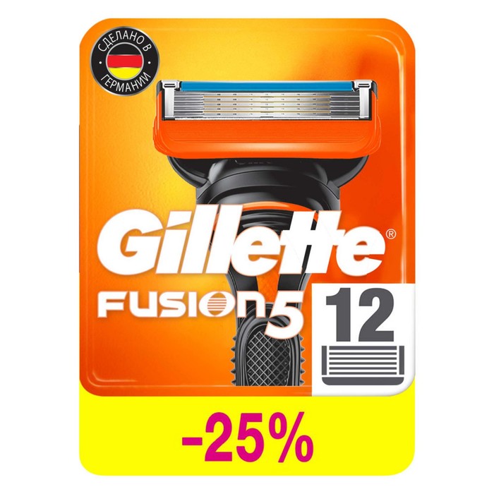 

Сменные кассеты для бритья Gillette Fusion, 12 шт.