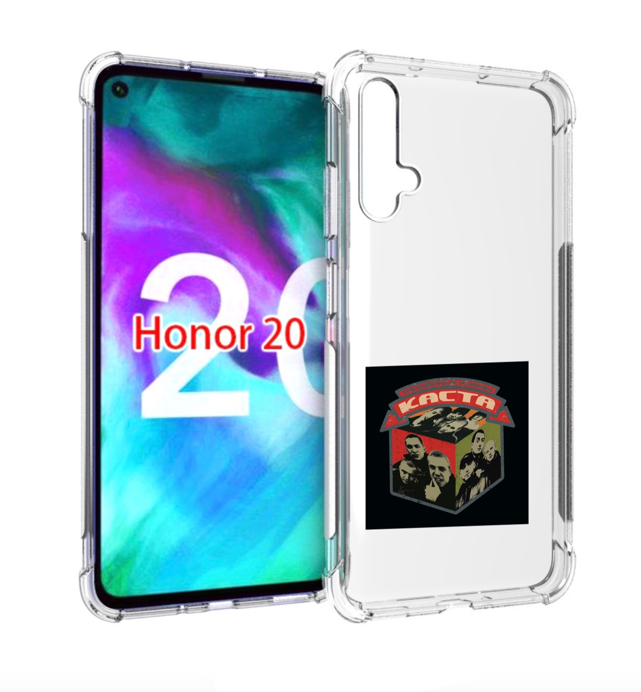 Чехол бампер MyPads Трёхмерные рифмы Каста для Honor 20