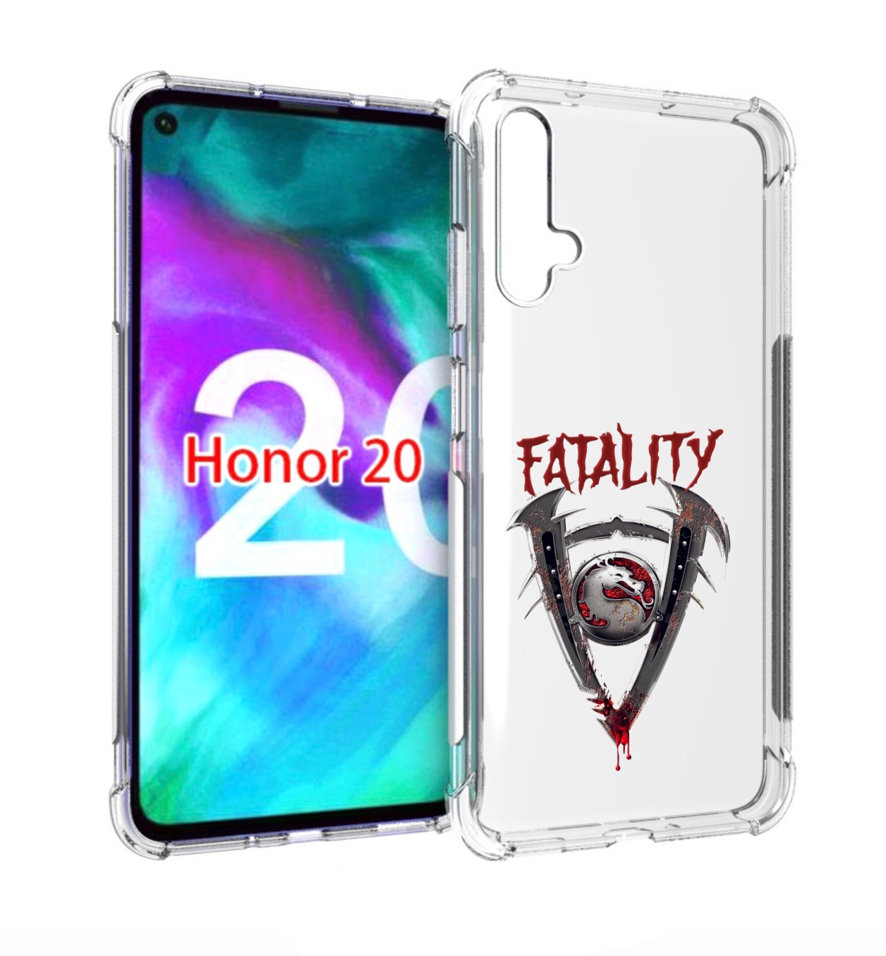 

Чехол бампер MyPads Фаталити мужской для Honor 20, Прозрачный, Tocco