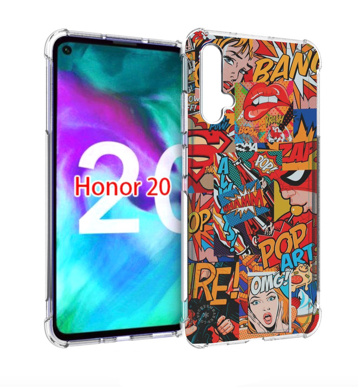 

Чехол бампер MyPads Фон для Honor 20, Прозрачный, Tocco