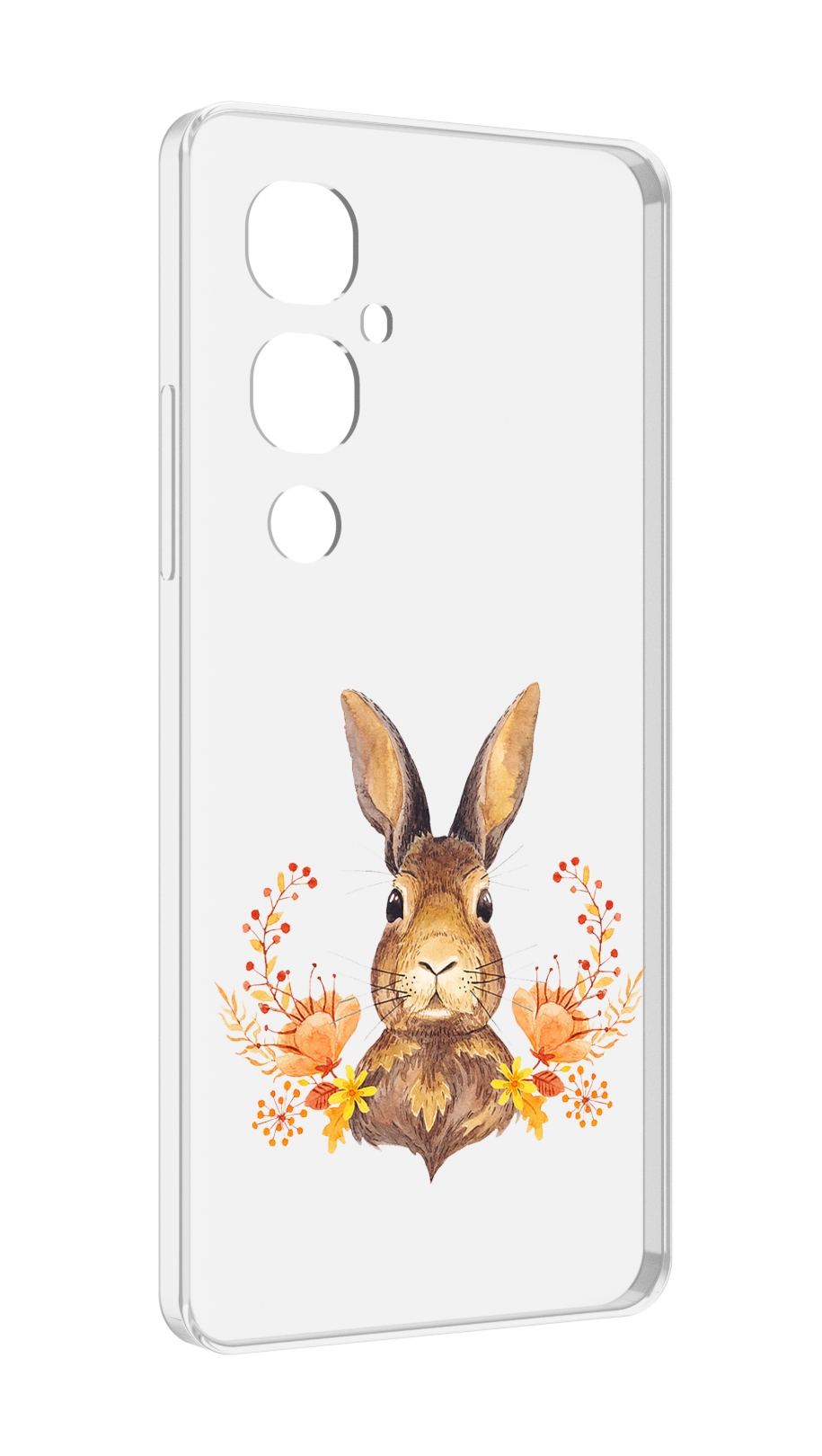 

Чехол MyPads зайка в цветах для Tecno Pova 4 Pro, Прозрачный, Tocco