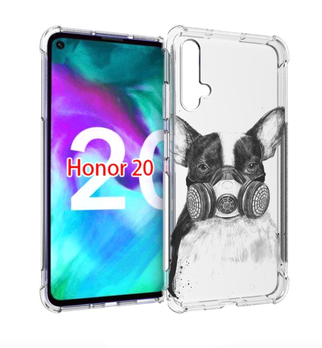 

Чехол бампер MyPads Французский бульдог для Honor 20 Honor, Прозрачный, Tocco