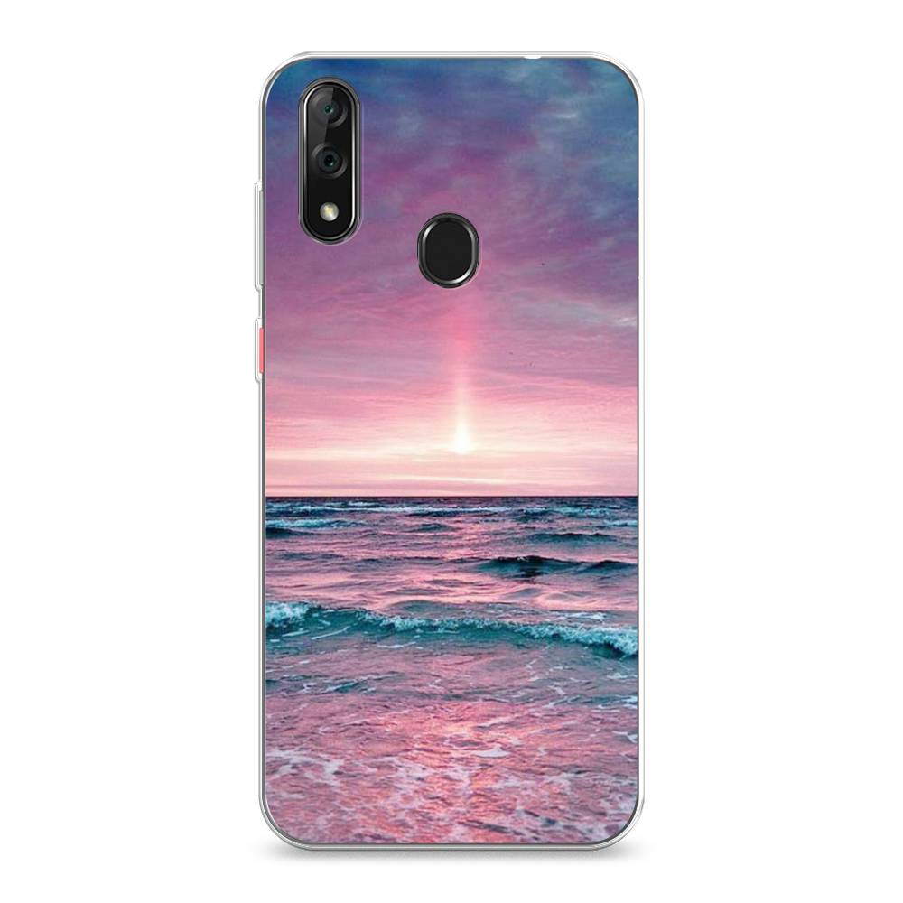 

Чехол на ZTE Blade V10 "Восход 3", Розовый;голубой, 132750-2