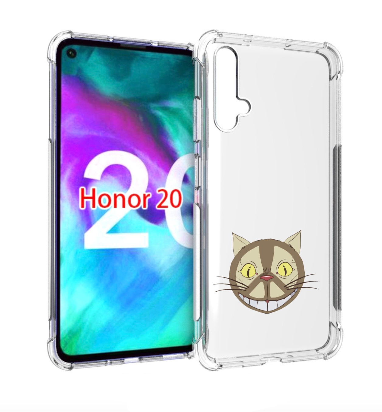 

Чехол бампер MyPads Чеширский кот для Honor 20, Прозрачный, Tocco