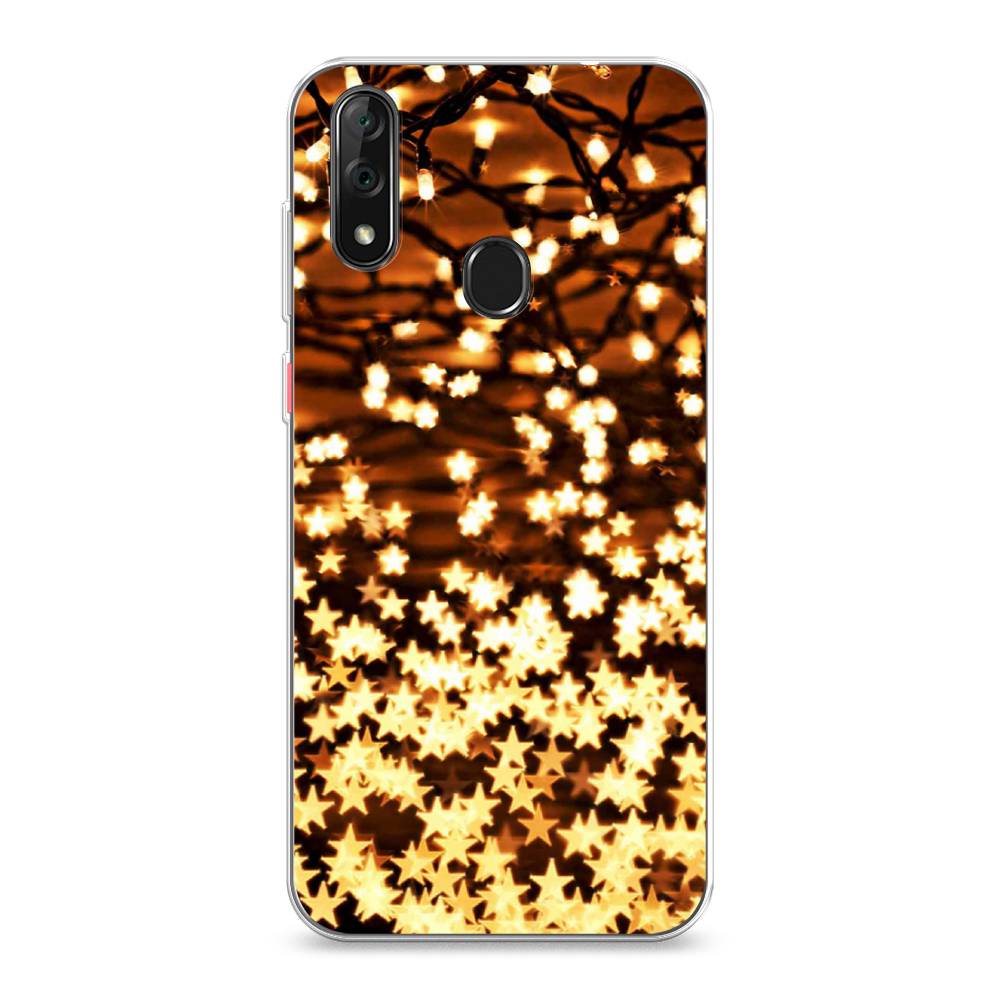 

Чехол на ZTE Blade V10 "Новогодняя гирлянда", Золотистый, 132750-5