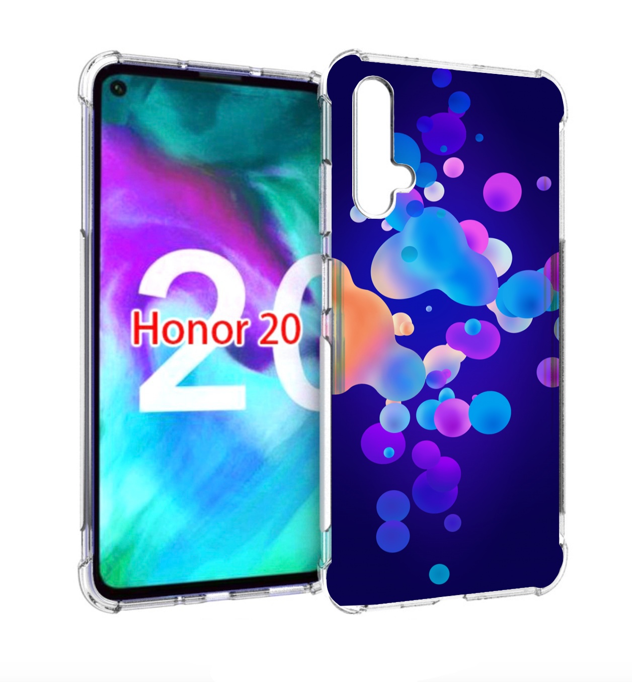 

Чехол бампер MyPads абстрактные-пузырьки для Honor 20 Honor, Прозрачный, Tocco
