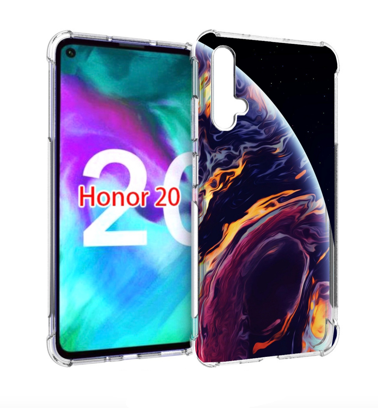 

Чехол бампер MyPads акварельная планета для Honor 20 Honor, Прозрачный, Tocco